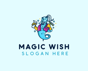 Cleaning Genie Housekeeper logo design