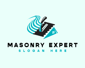 Masonry Plastering Trowel  logo design