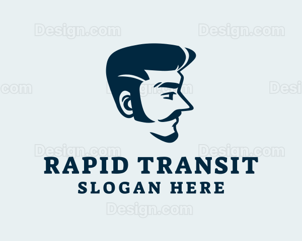 Hipster Man Moustache Logo