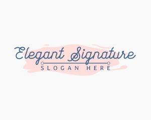 Fancy Watercolor Signature logo design