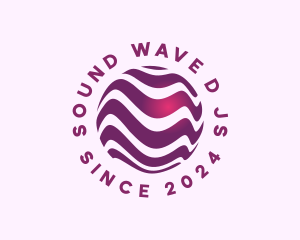 Abstract Wave Sphere logo design