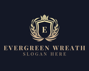 Royal Wreath Shield logo design