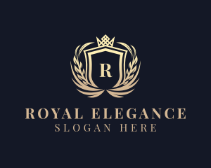 Royal Wreath Shield logo design