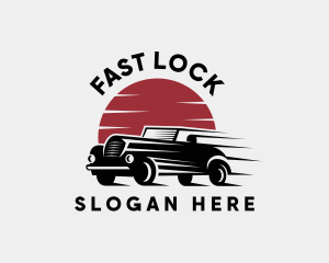 Fast Old School Car logo design