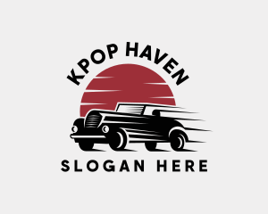 Fast Old School Car logo design