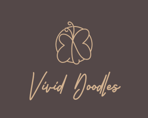 Cute Petite Butterfly  logo design