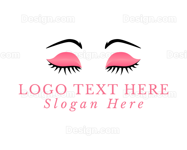 Cosmetic Eyelashes Makeup Logo