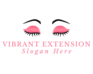 Cosmetic Eyelashes Makeup logo design