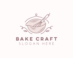 Baking Bowl Whisk  logo design