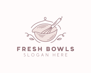 Baking Bowl Whisk  logo design