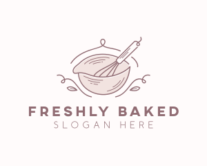 Baking Bowl Whisk  logo design