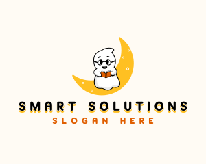 Smart Reading Ghost logo design