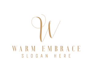 Elegant W Script logo design