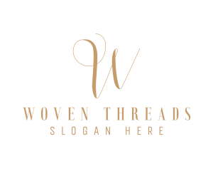 Elegant W Script logo design