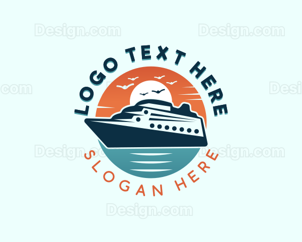 Ocean Cruise Ship Logo