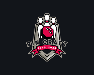 Bowling Pin Banner logo design