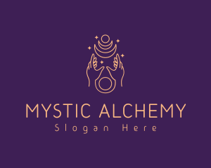 Mystical Hand Moon  logo design