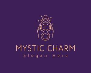 Mystical Hand Moon  logo design