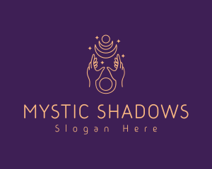 Mystical Hand Moon  logo design