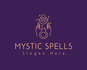 Mystical Hand Moon  logo design