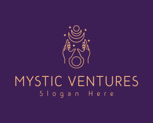 Mystical Hand Moon  logo design