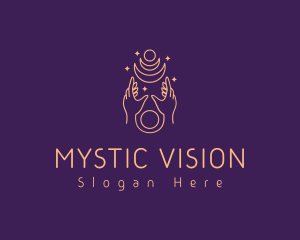 Mystical Hand Moon  logo design