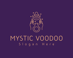 Mystical Hand Moon  logo design