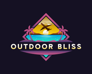 Tropical Beach Trip logo design