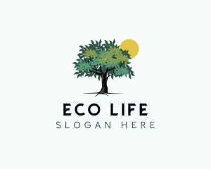 Botanical Forest Tree logo design