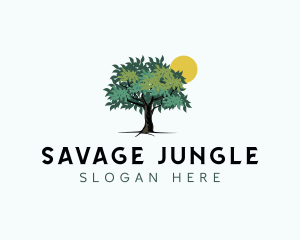 Botanical Forest Tree logo design