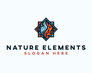 Fire Ice Temperature logo design