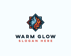 Fire Ice Temperature logo design