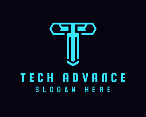 Generic Cyber Tech Letter T logo design