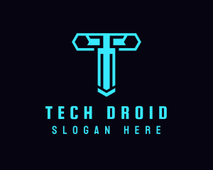 Generic Cyber Tech Letter T logo design