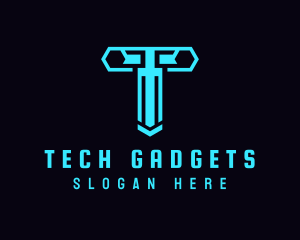 Generic Cyber Tech Letter T logo design