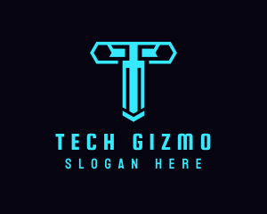 Generic Cyber Tech Letter T logo design