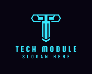 Generic Cyber Tech Letter T logo design