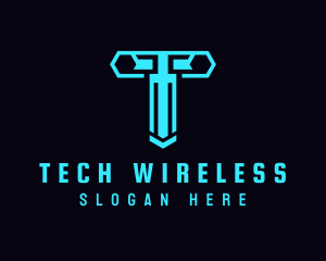 Generic Cyber Tech Letter T logo design