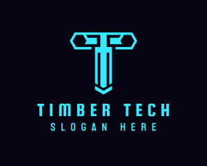 Generic Cyber Tech Letter T logo design