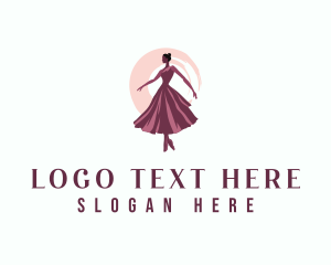 Ballerina Female Dancer logo