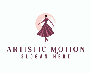 Ballerina Female Dancer logo