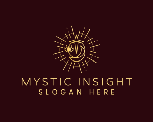 Mystic Sun Moon Eyes logo design