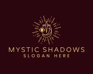 Mystic Sun Moon Eyes logo design