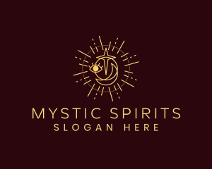 Mystic Sun Moon Eyes logo design