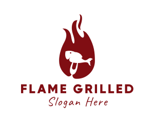 Fish Buffet Grill logo design