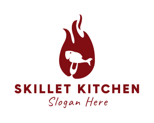 Fish Buffet Grill logo design