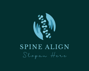 Chiropractor Spinal Cord Hands  logo