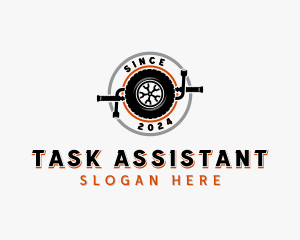 Tire Detailing Mechanic logo design