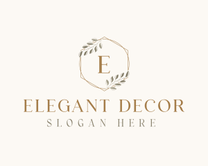 Elegant Leaf Decor logo design