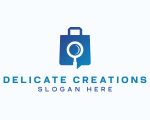 Magnifying Glass Bag logo design